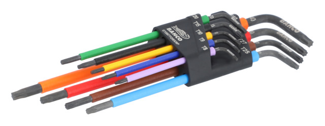 Sada farebných imbusových L-kľúčov dlhých TORX®  - 9 ks C1997TORX/9P