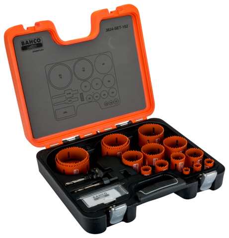 Sady bimetalovových dierovacích píl Sandflex 3834-SET-152