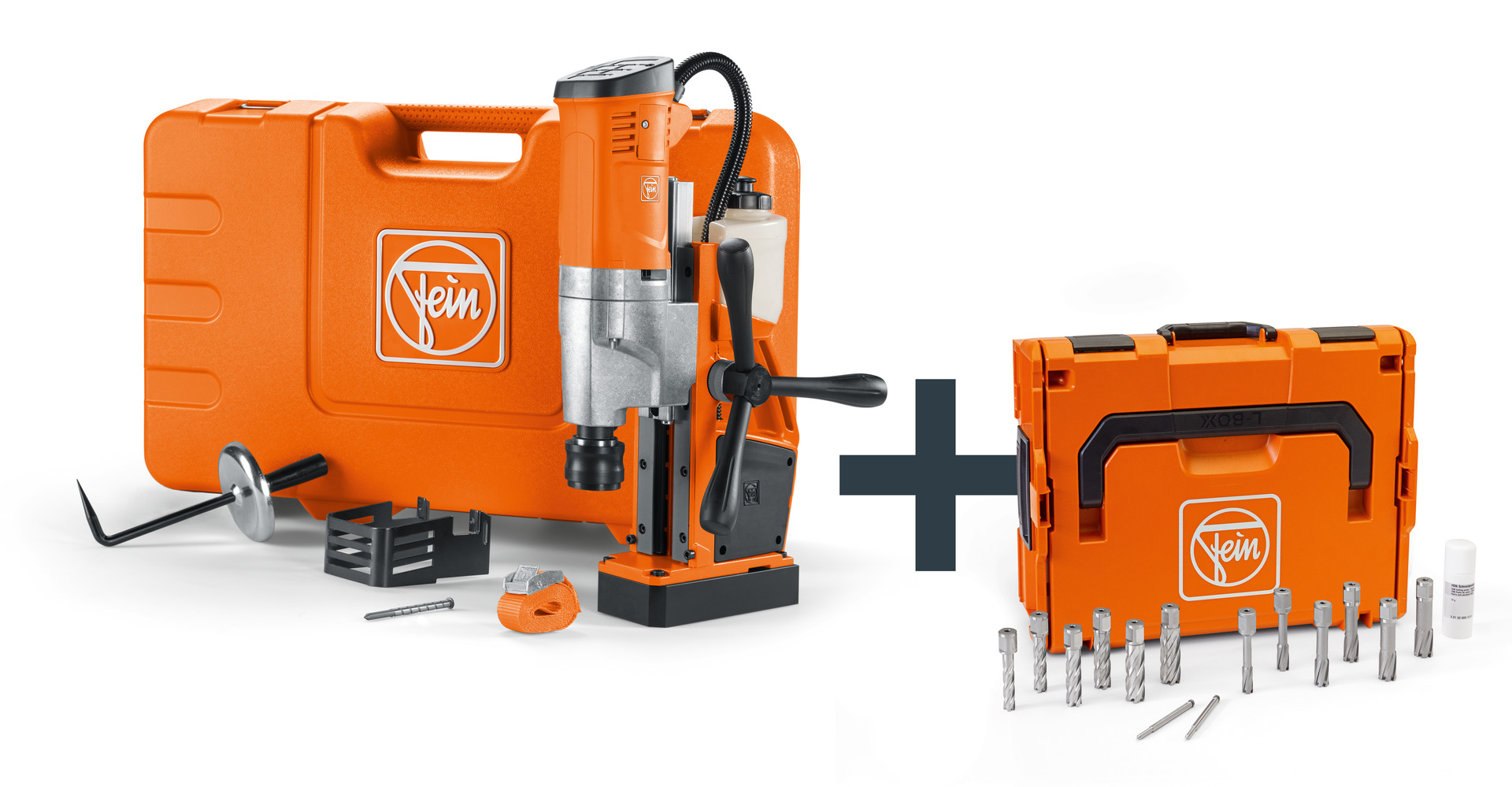 Univerzálna magnetická jadrová vŕtačka do 35 mm so súpravou KBU 35 QW Structural Steel-Set 3/4 in Weldon