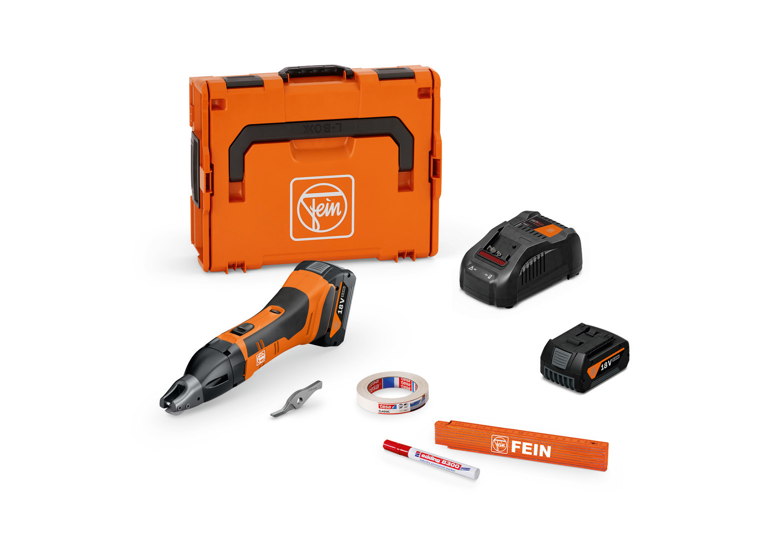 Akumulátorové drážkovacie nožnice do 1,6 mm ABSS 18 1.6 E AS Set 2x 5 Ah