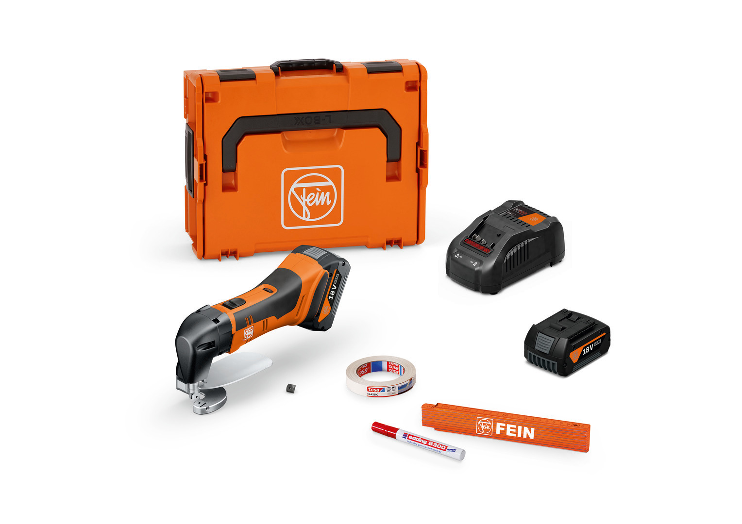 Akumulátorové nožnice na plech do 1,6 mm ABLS 18 1.6 E AS Set 2x 5 Ah