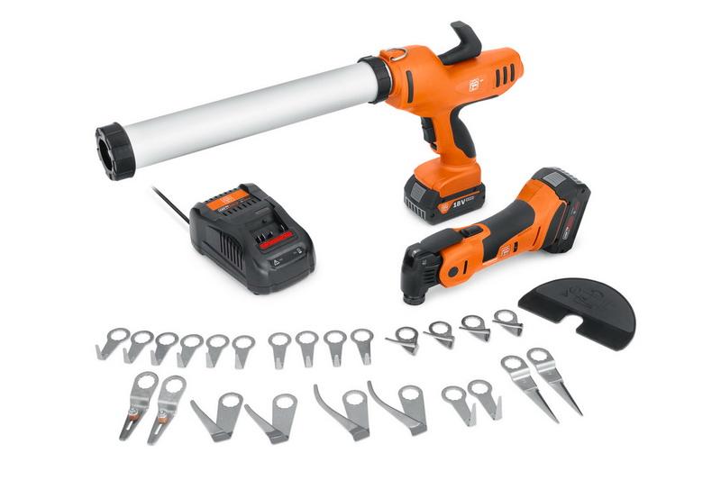 Akumulátorová dávkovacia pištoľ a Akku MultiMaster Súprava pre autosklenárstva TOP AKP 18-600 AS