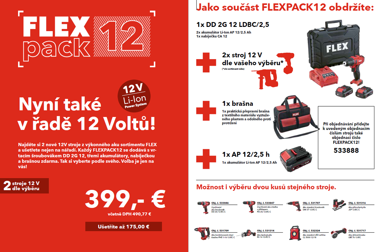 FLEX PACK 12 = 3 stroje podľa výberu