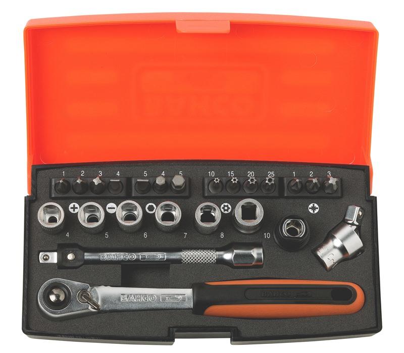 SOCKET SET 1/4", 24 PIECES SL24