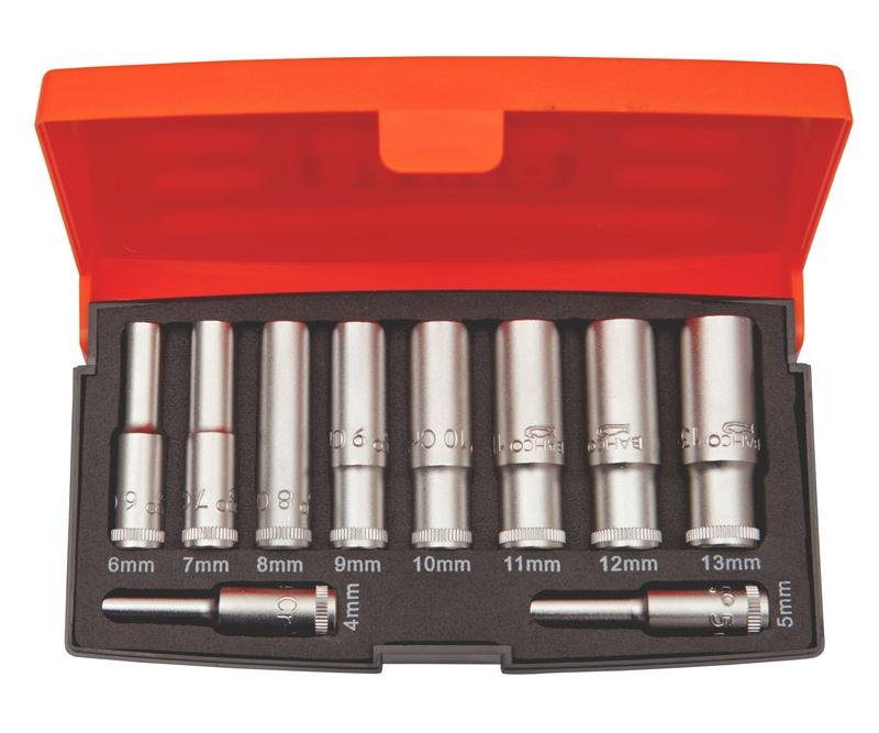 HEX SOCKET SET 1/4 DEEP 10 PCS S0810L