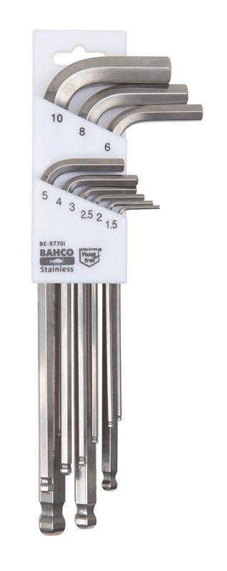 9PCS HEX KEYS SET METRIC INOX BE-9770I