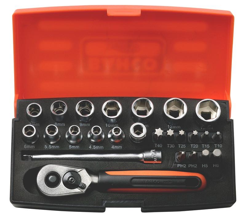 SOCKET SET 1/4" INCH SIZES,25P SL25AF