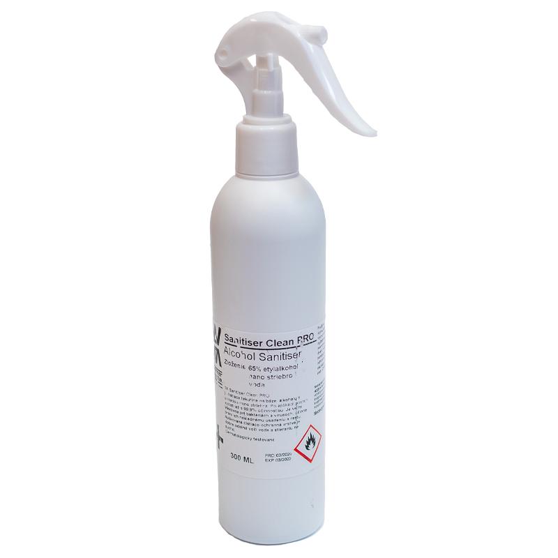 Dezinfekcia v rozprašovači Sanitiser Clean PRO 300 ml