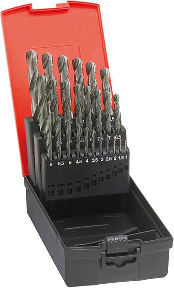 Spiralbohrer-Set DIN338 HSS geschliffen Typ N 1-5,9mm FORMAT
