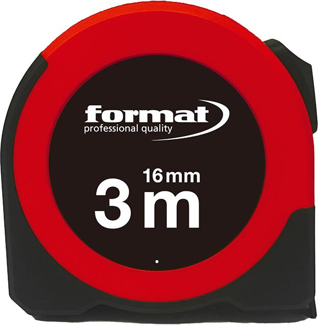 Taschenbandmaß 3mx16mm weiß SichtfensterFORMAT