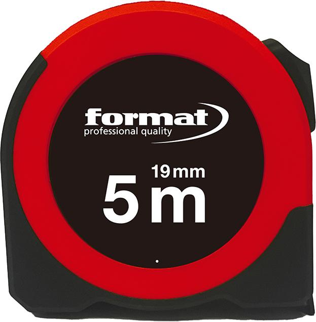 Taschenbandmaß 5mx19mm weiß SichtfensterFORMAT