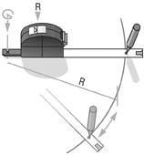 Taschenbandmass m.Sichtf.3mx16mm m.Zirkel BMI