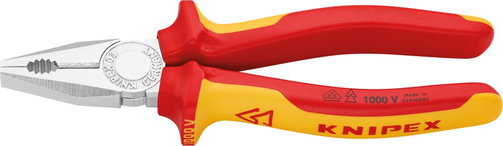 Kombinationszange VDE mitMehrkomponenten-Griffen 180mm KNIPEX