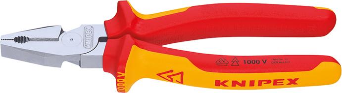 Kraft-Kombinationszange VDE mit Mehrkomponenten-Griffen 180mm KNIPEX