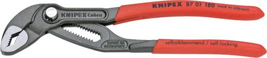 Wasserpumpenzange Cobra 8701180 mit Kunststoff-Griffen 180mm KNIPEX