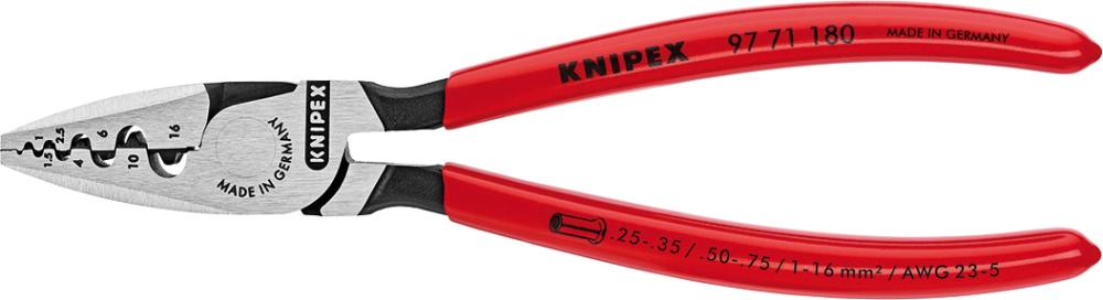 Kliešte na koncové dutinky leštená hlava 180mm qmm  KNIPEX