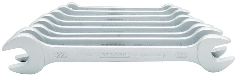 Sada obojstranne Vidlicový kľučke DIN31106-22mm 8ks.GEDORE