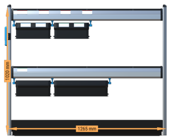 Regálový systém Sortimo do malého vozidla  Modul 8 SR-5